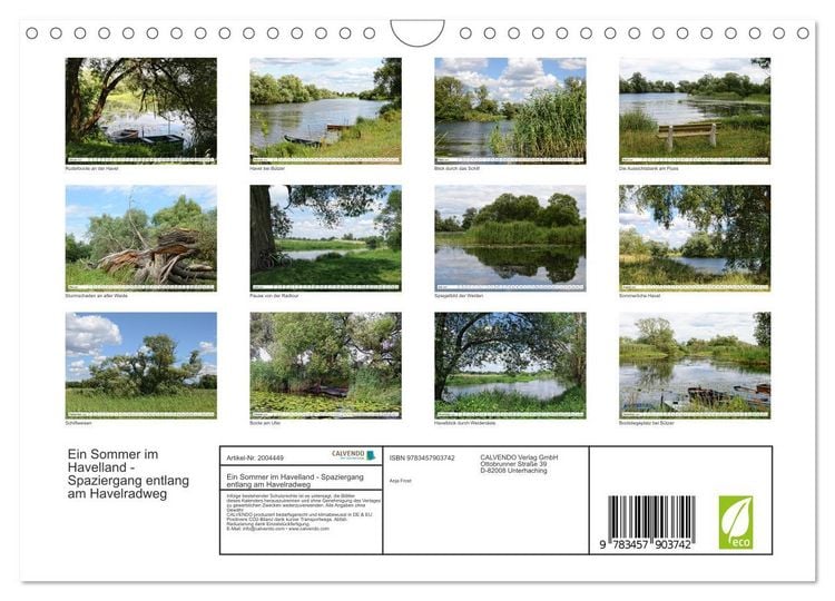 Produktbild: Ein Sommer im Havelland - Spaziergang entlang am Havelradweg (Wandkalender 2026 DIN A4 quer), CALVENDO Monatskalender