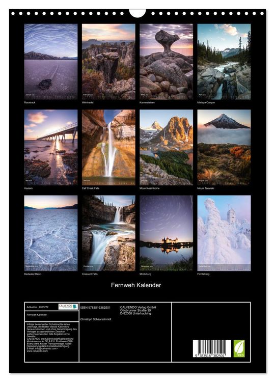 Produktbild: Fernweh Kalender (Wandkalender 2026 DIN A3 hoch), CALVENDO Monatskalender