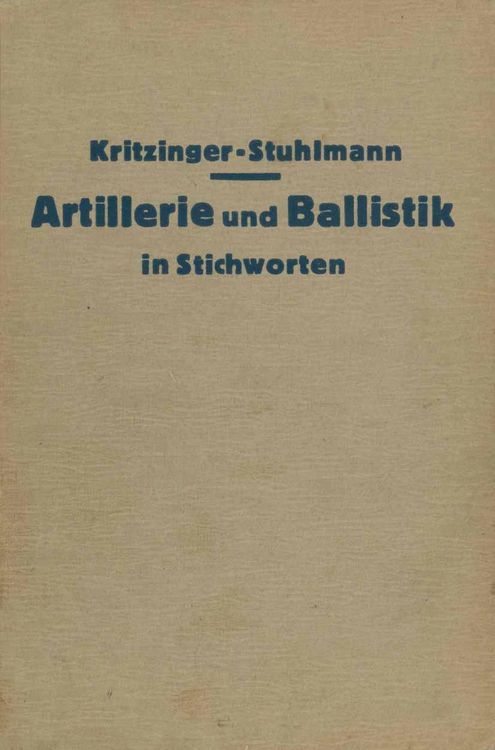 Produktbild: Artillerie und Ballistik in Stichworten