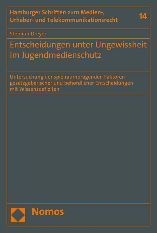 Produktbild: Entscheidungen unter Ungewissheit im Jugendmedienschutz