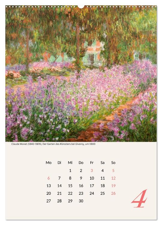 Produktbild: Claude Monet Impressionen 2026 (hochwertiger Premium Wandkalender 2026 DIN A2 hoch), Kunstdruck in Hochglanz