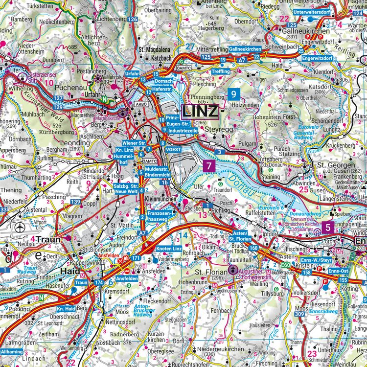 Produktbild: freytag & berndt Stra&szlig;enkarte Ober&ouml;sterreich 1:150.000