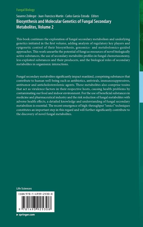 Produktbild: Biosynthesis and Molecular Genetics of Fungal Secondary Metabolites, Volume 2