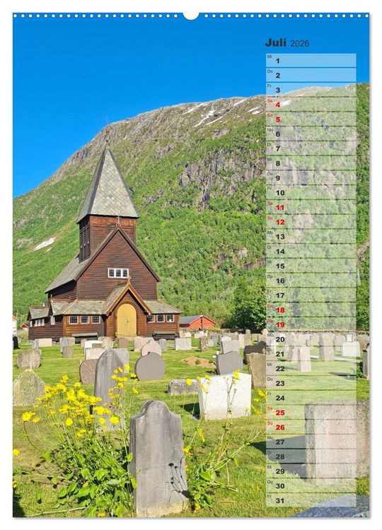 Produktbild: Skandinavien entdecken - Von Schweden nach Norwegen mit dem Wohnmobil (Wandkalender 2026 DIN A2 hoch), CALVENDO Monatskalender