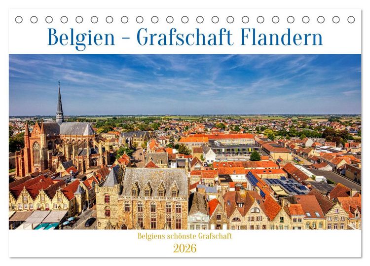 Produktbild: Belgien - Grafschaft Flandern (Tischkalender 2026 DIN A5 quer), CALVENDO Monatskalender