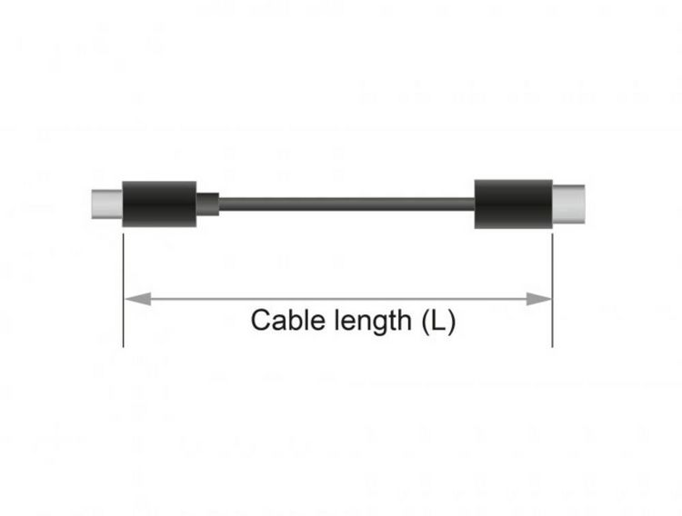 Produktbild: Delock USB-Kabel USB 3.2 Gen1 (USB 3.0 / USB 3.1 Gen1) USB-C&reg; Stecker, USB-C&reg; Buchse 1.00 m Schwarz 85533