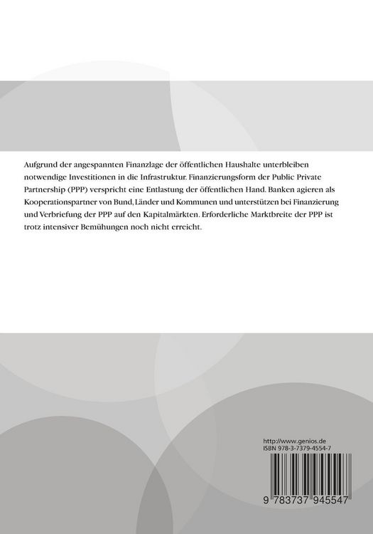 Produktbild: Finanzierung durch Public Private Partnership