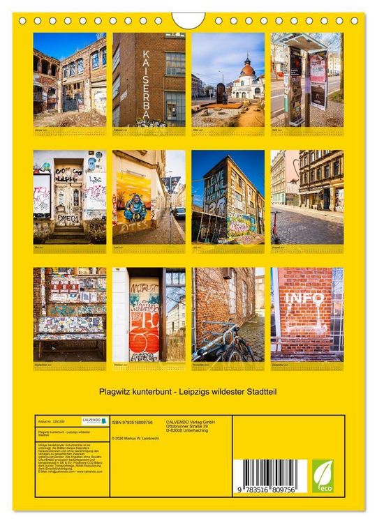Produktbild: Plagwitz kunterbunt - Leipzigs wildester Stadtteil (Wandkalender 2027 DIN A4 hoch), CALVENDO Monatskalender