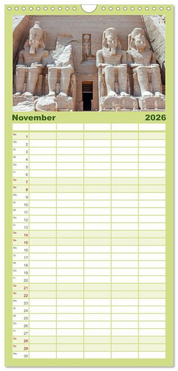 Produktbild: Familienplaner 2026 - &Auml;gypten - Im Land der Pyramiden mit 5 Spalten (Wandkalender, 21 x 45 cm) CALVENDO