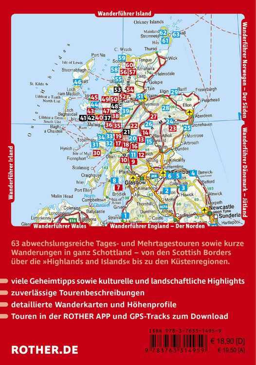 Produktbild: ROTHER Wanderf&uuml;hrer Schottland. 63 Tages- und Mehrtageswanderungen an den K&uuml;sten und in den Highlands