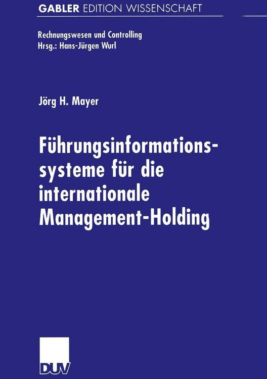 Produktbild: F&uuml;hrungsinformationssysteme f&uuml;r die internationale Management-Holding