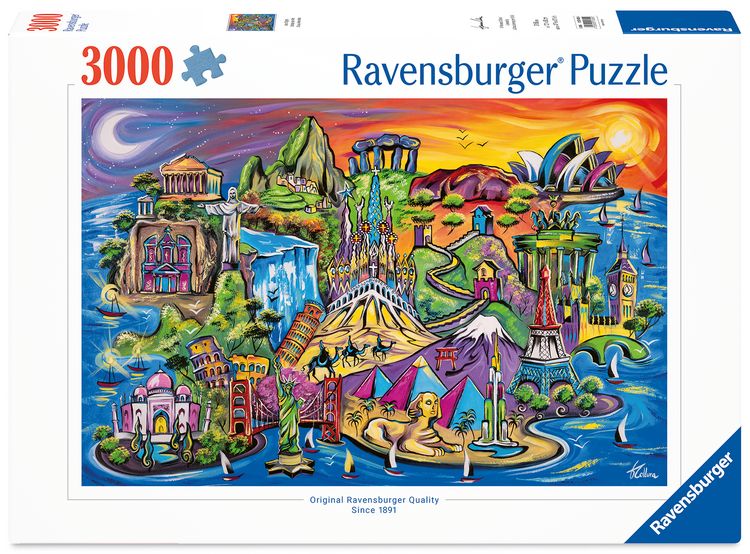 Produktbild: Erwachsenenpuzzle 3000 Teile - Sch&auml;tze der Welt