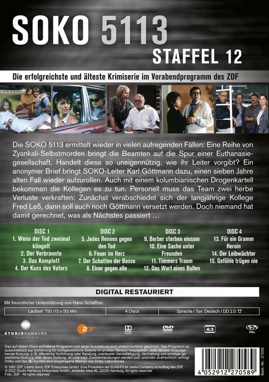 Produktbild: Soko 5113 - Staffel 12 [4 DVDs]