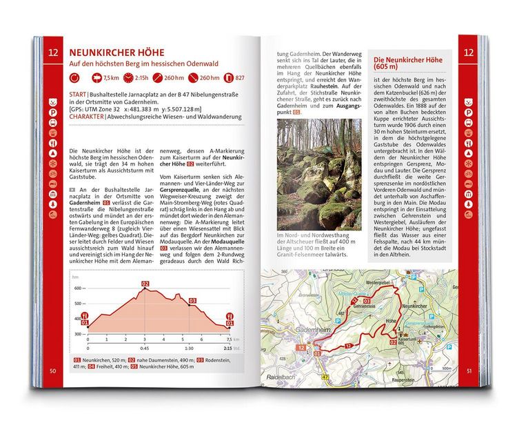 Produktbild: KOMPASS Wanderf&uuml;hrer Odenwald, 60 Touren