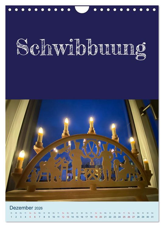 Produktbild: Erzgebirgischer Mundartkalender (Wandkalender 2026 DIN A4 hoch), CALVENDO Monatskalender