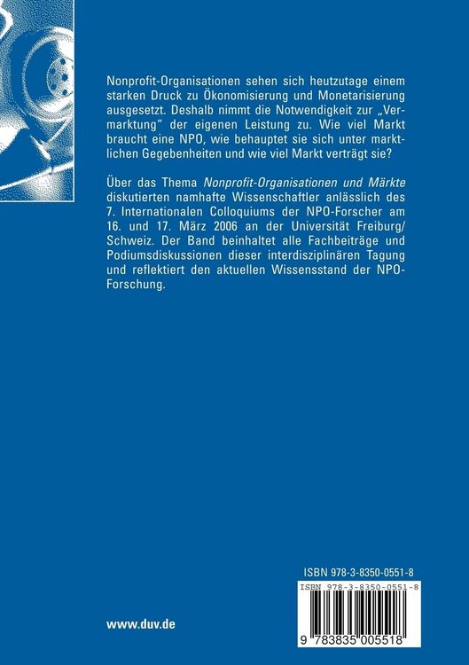 Produktbild: Nonprofit-Organisationen und M&auml;rkte