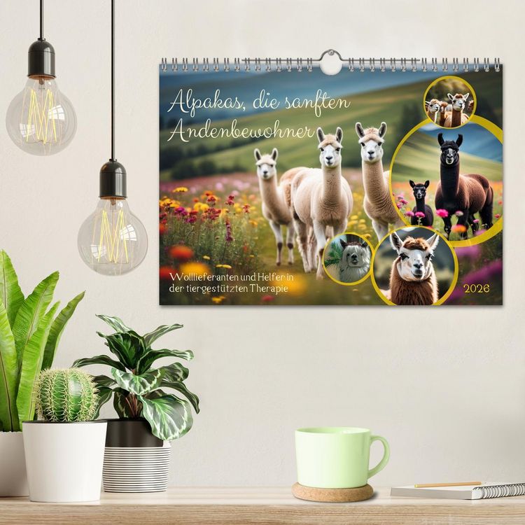 Produktbild: Alpakas, die sanften Andenbewohner (Wandkalender 2026 DIN A4 quer), CALVENDO Monatskalender