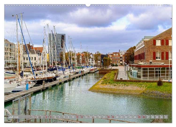 Produktbild: Ein Blick auf Vlissingen in Zeeland (hochwertiger Premium Wandkalender 2026 DIN A2 quer), Kunstdruck in Hochglanz