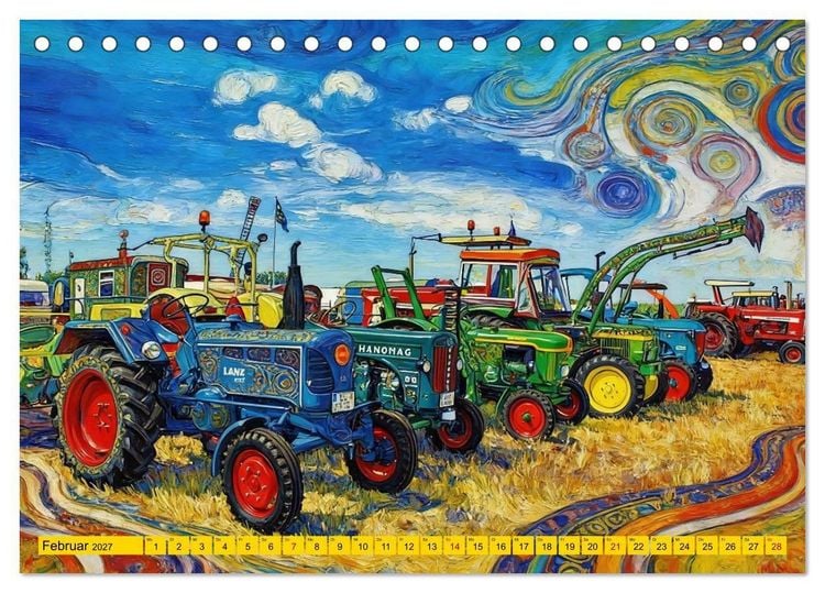 Produktbild: Farbenfrohes Landleben (Tischkalender 2027 DIN A5 quer), CALVENDO Monatskalender