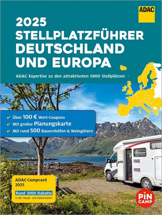 Produktbild: ADAC Stellplatzf&uuml;hrer 2025 Deutschland und Europa