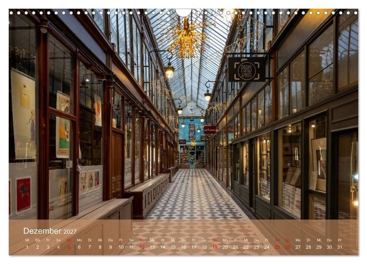 Produktbild: Verborgene Passagen von Paris (Wandkalender 2027 DIN A3 quer), CALVENDO Monatskalender
