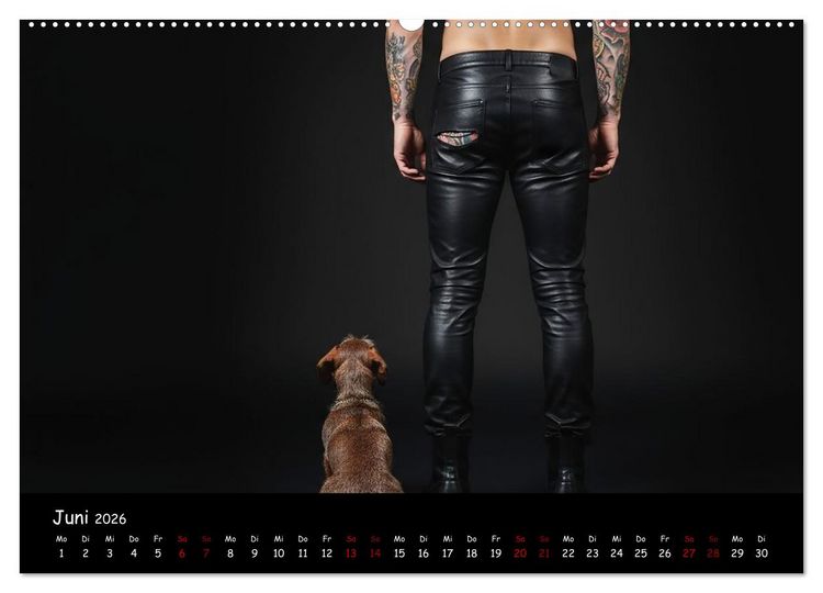 Produktbild: Coole Typen - Rauhaardackel (hochwertiger Premium Wandkalender 2026 DIN A2 quer), Kunstdruck in Hochglanz