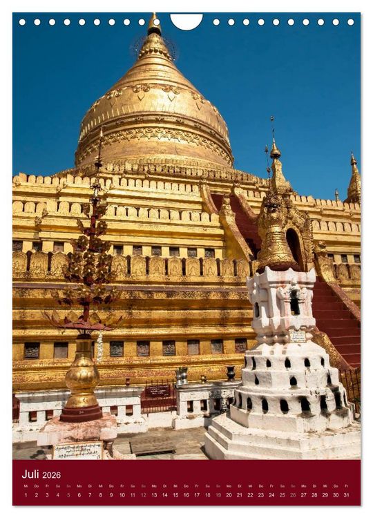 Produktbild: MYANMAR SPIRITUELL 2026 (Wandkalender 2026 DIN A4 hoch), CALVENDO Monatskalender