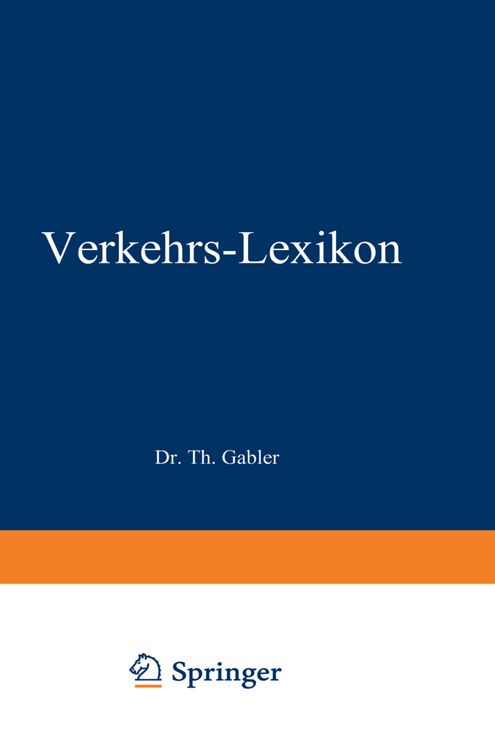 Produktbild: Dr. Gablers Verkehrs-Lexikon
