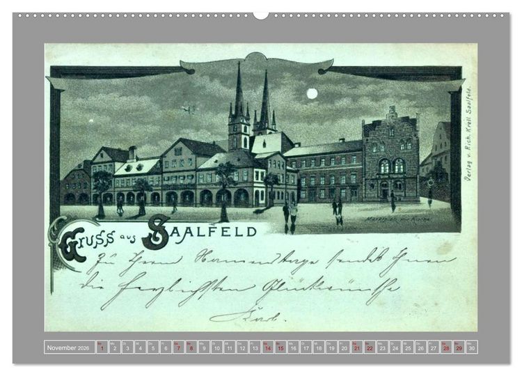 Produktbild: Gru&szlig; aus Saalfeld an der Saale (Wandkalender 2026 DIN A2 quer), CALVENDO Monatskalender