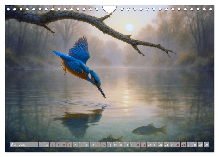 Produktbild: Eisvogeltr&auml;ume am Wasser (Wandkalender 2026 DIN A4 quer), CALVENDO Monatskalender