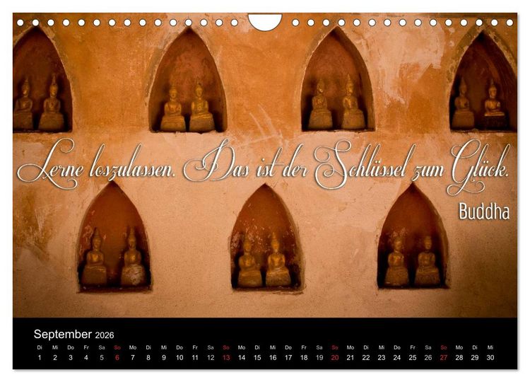 Produktbild: Buddhistische Weisheiten (Wandkalender 2026 DIN A4 quer), CALVENDO Monatskalender