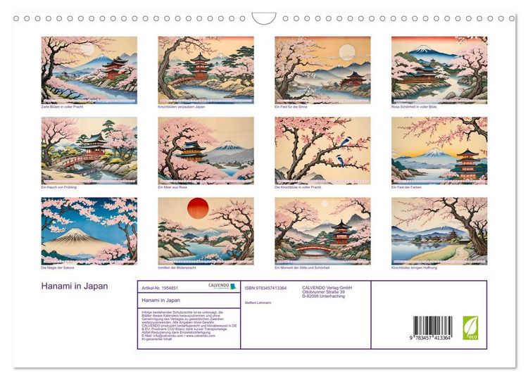 Produktbild: Hanami in Japan (Wandkalender 2026 DIN A3 quer), CALVENDO Monatskalender