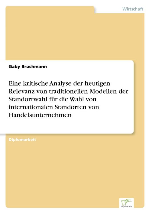 Produktbild: Eine kritische Analyse der heutigen Relevanz von traditionellen Modellen der Sta