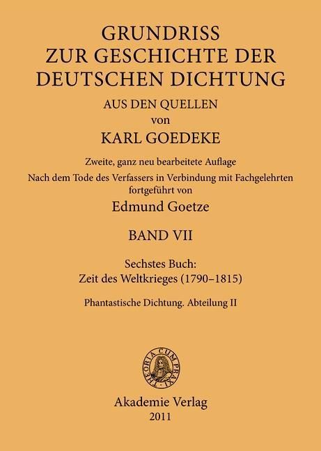 Produktbild: Siebentes Buch: Zeit des Weltkrieges (1790-1815)