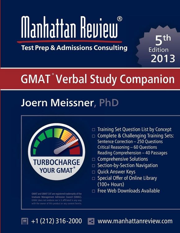 Produktbild: Manhattan Review GMAT Verbal Study Companion [5th Edition]