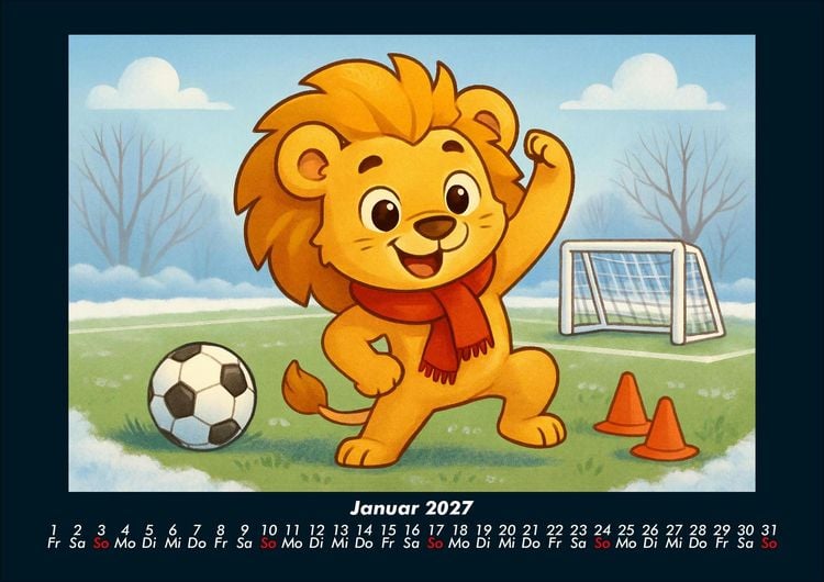 Produktbild: Buschi und das Fu&szlig;balljahr 2027 Fotokalender DIN A4