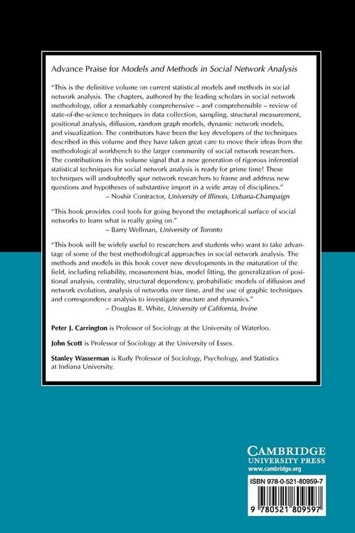 Produktbild: Models and Methods in Social Network Analysis