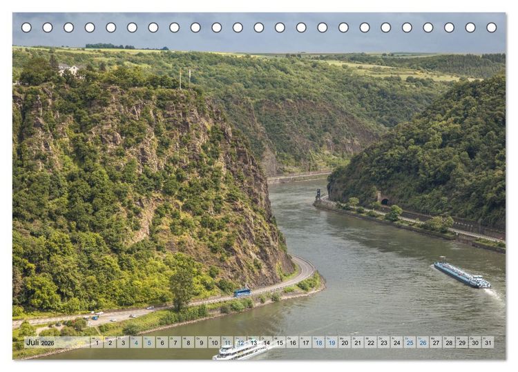 Produktbild: Romantisches Rheintal (Tischkalender 2026 DIN A5 quer), CALVENDO Monatskalender