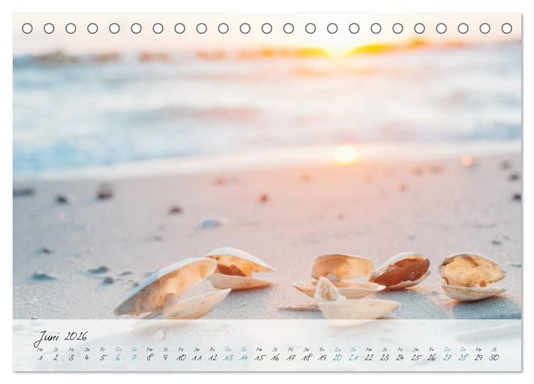 Produktbild: Sehnsucht Meer - Poesie der Stille (Tischkalender 2026 DIN A5 quer), CALVENDO Monatskalender