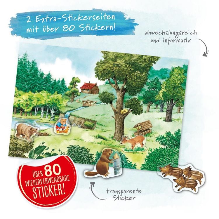 Produktbild: Tr&ouml;tsch Der Wald Geschichten Spiele Wissenswertes Stickerbuch
