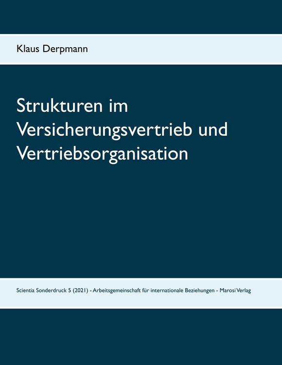Produktbild: Strukturen im Versicherungsvertrieb und Vertriebsorganisation
