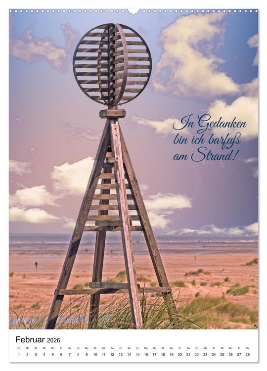 Produktbild: Facettenreiches Borkum (hochwertiger Premium Wandkalender 2026 DIN A2 hoch), Kunstdruck in Hochglanz