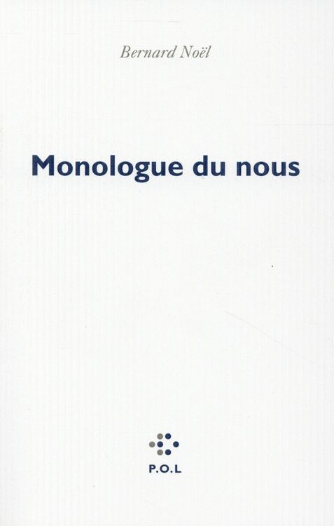 Produktbild: Monologue du nous