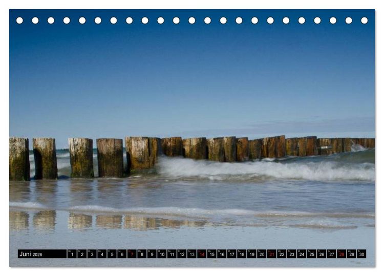 Produktbild: Binz Zingst 2026 (Tischkalender 2026 DIN A5 quer), CALVENDO Monatskalender