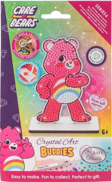 Produktbild: Craft Buddy CAFGR-32CBC061 - Crystal Art Buddies, Care Bears, Cheer Bear, rosa, Serie 6, Diamond Painting