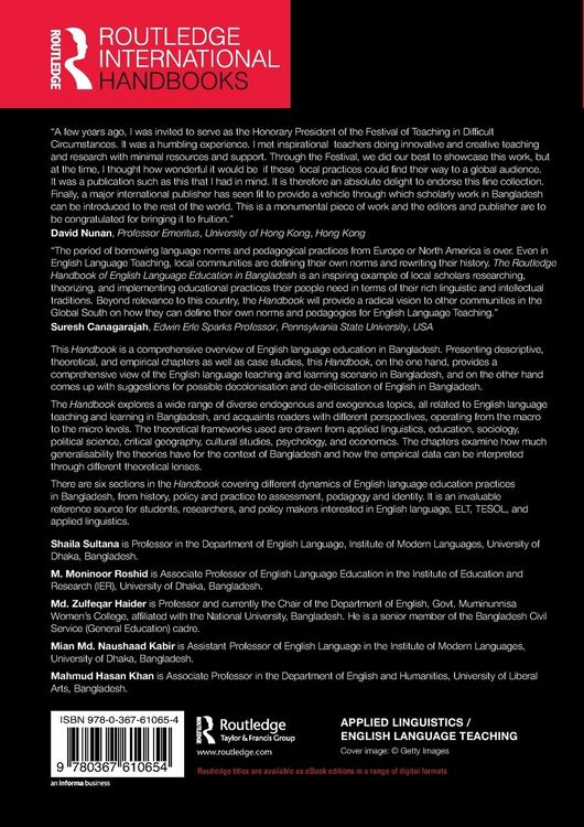 Produktbild: The Routledge Handbook of English Language Education in Bangladesh