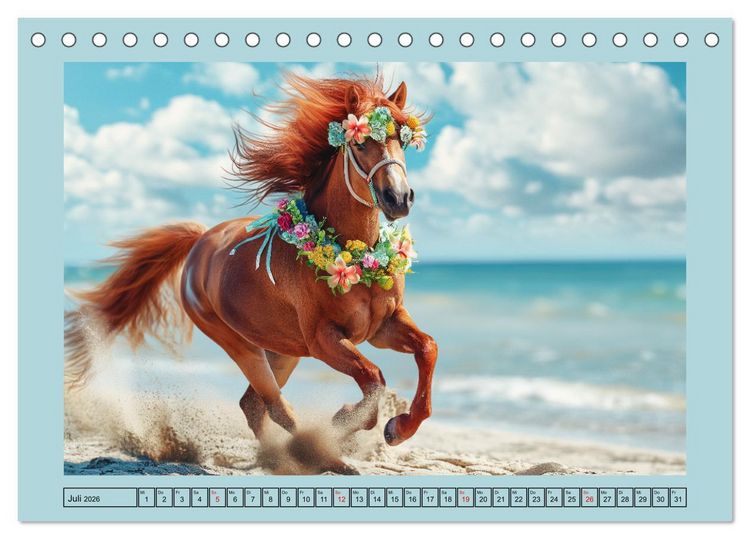 Produktbild: Pferde-Fashion. Modische Highlights auf Hufen (Tischkalender 2026 DIN A5 quer), CALVENDO Monatskalender