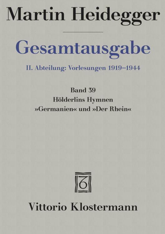 Produktbild: H&ouml;lderlins Hymnen "Germanien" und "Der Rhein" (Wintersemester 1934/35)