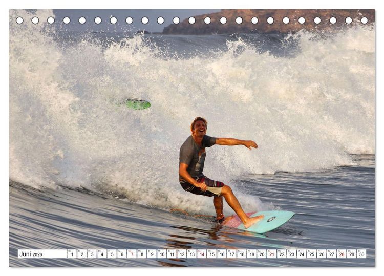 Produktbild: Spektakul&auml;res Wellen- und Windsurfen (Tischkalender 2026 DIN A5 quer), CALVENDO Monatskalender