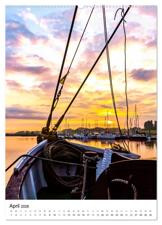 Produktbild: GREETSIEL Rund um den Hafen (Wandkalender 2026 DIN A2 hoch), CALVENDO Monatskalender